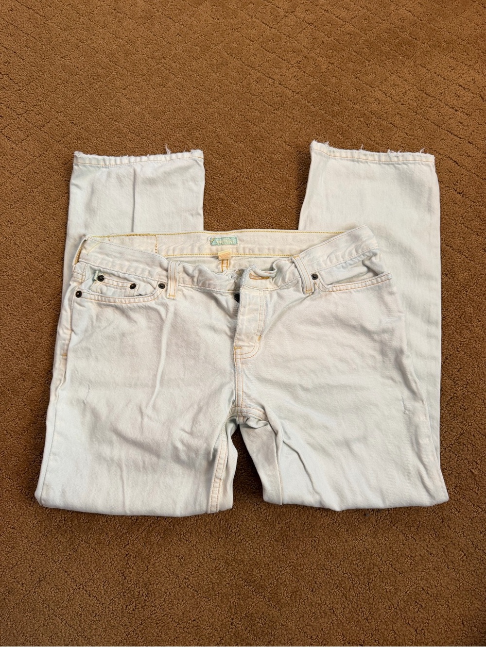 Vintage Hollister low rise straight leg  white jeans women’s size 9